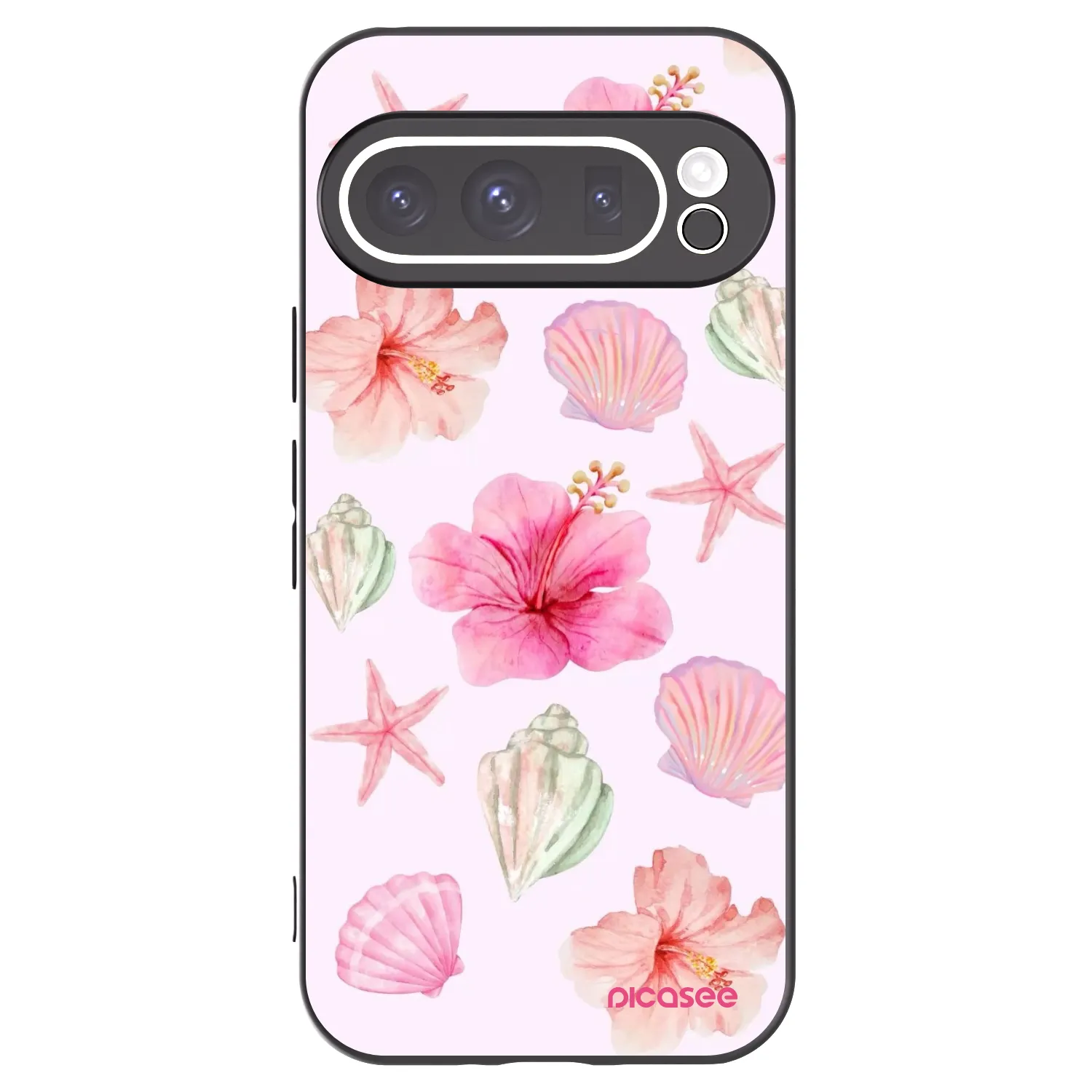 Picasee silikonski črni ovitek za Google Pixel 9 Pro - Blush Lagoon