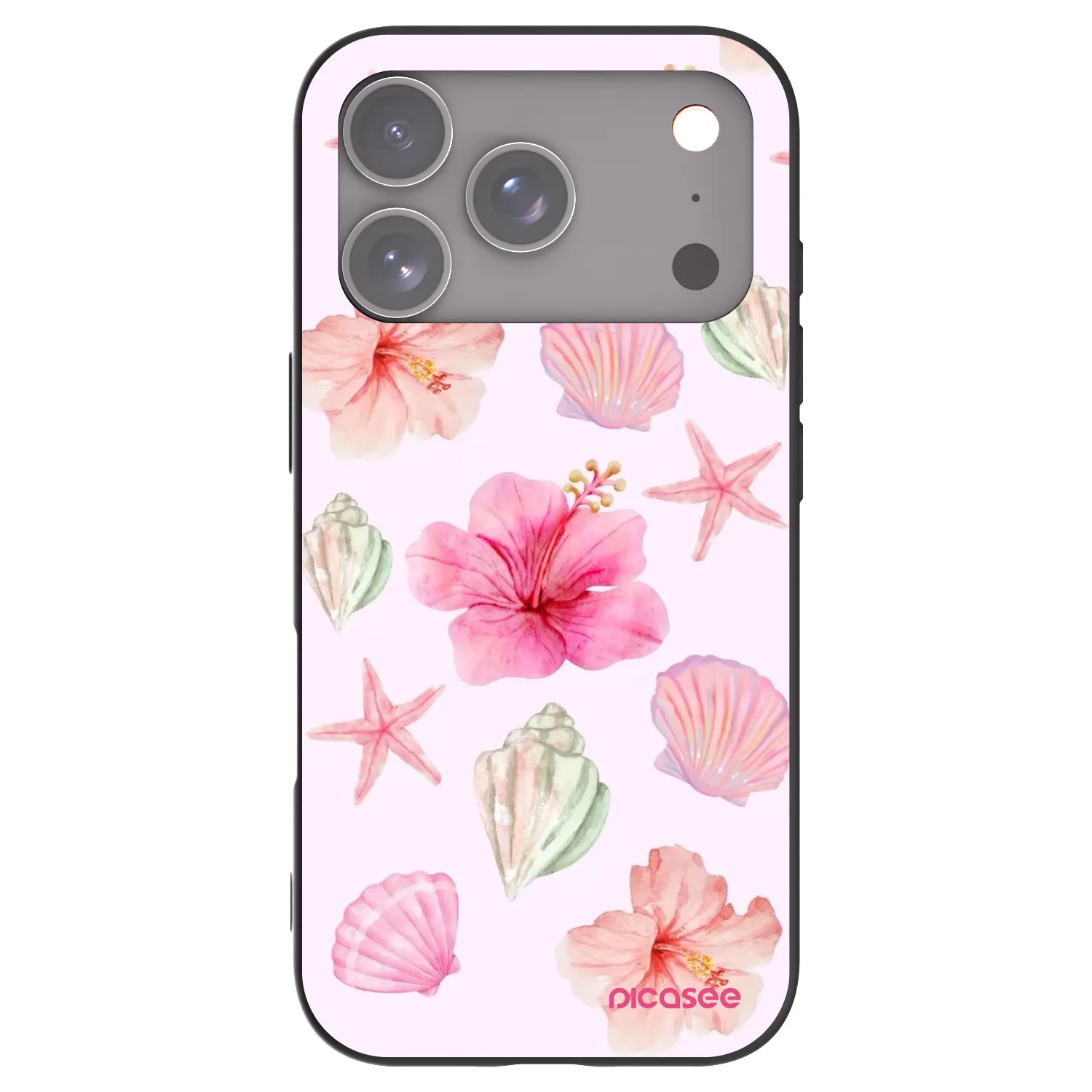 Picasee silikonski črni ovitek za Apple iPhone 17 Pro - Blush Lagoon