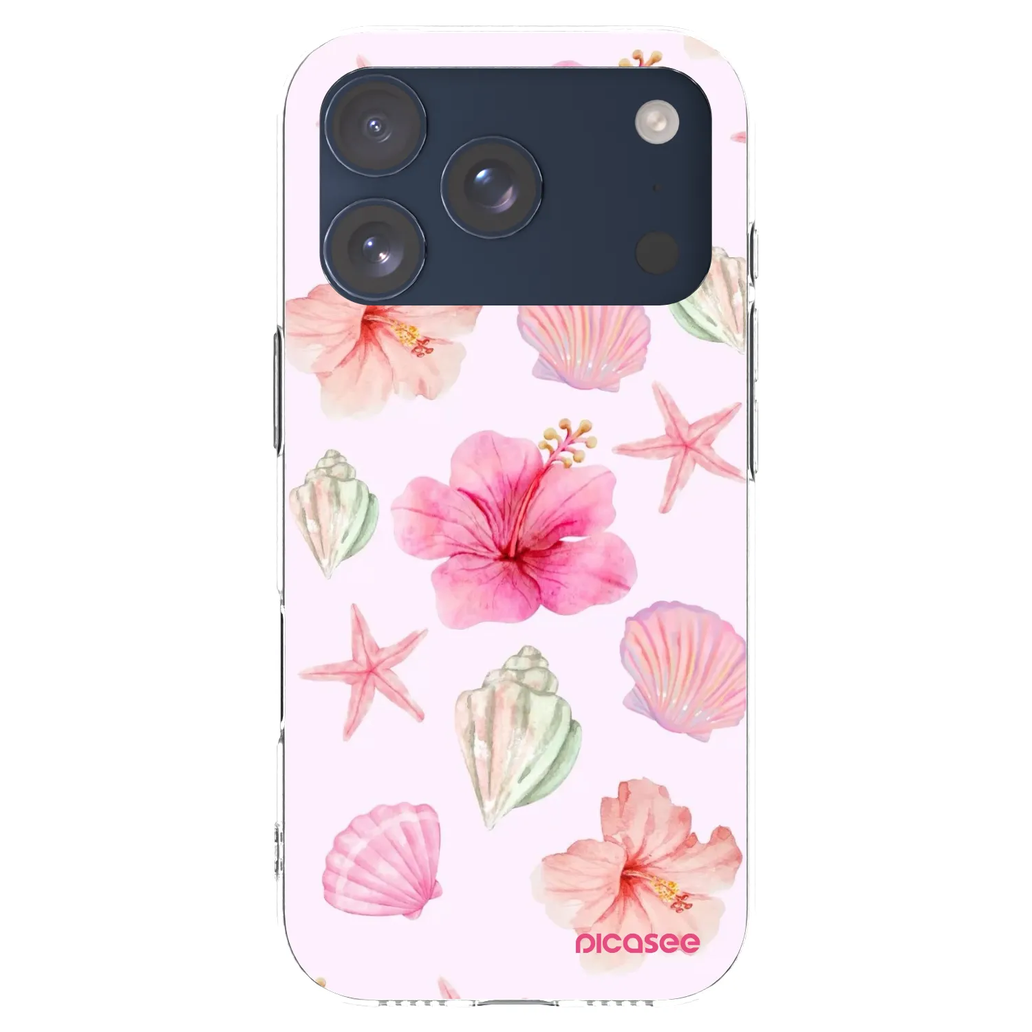 Picasee silikonski prozorni ovitek za Apple iPhone 17 Pro - Blush Lagoon