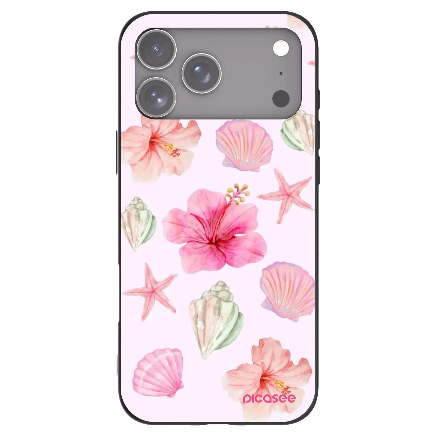 Picasee silikonski črni ovitek za Apple iPhone 17 Pro Max - Blush Lagoon