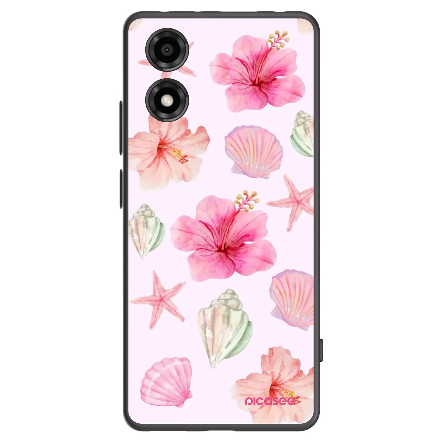 Picasee silikonski črni ovitek za Motorola Moto E14 - Blush Lagoon
