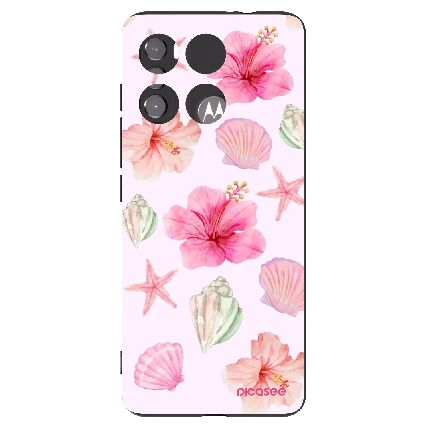 Picasee silikonski črni ovitek za Motorola Edge 60 5G - Blush Lagoon