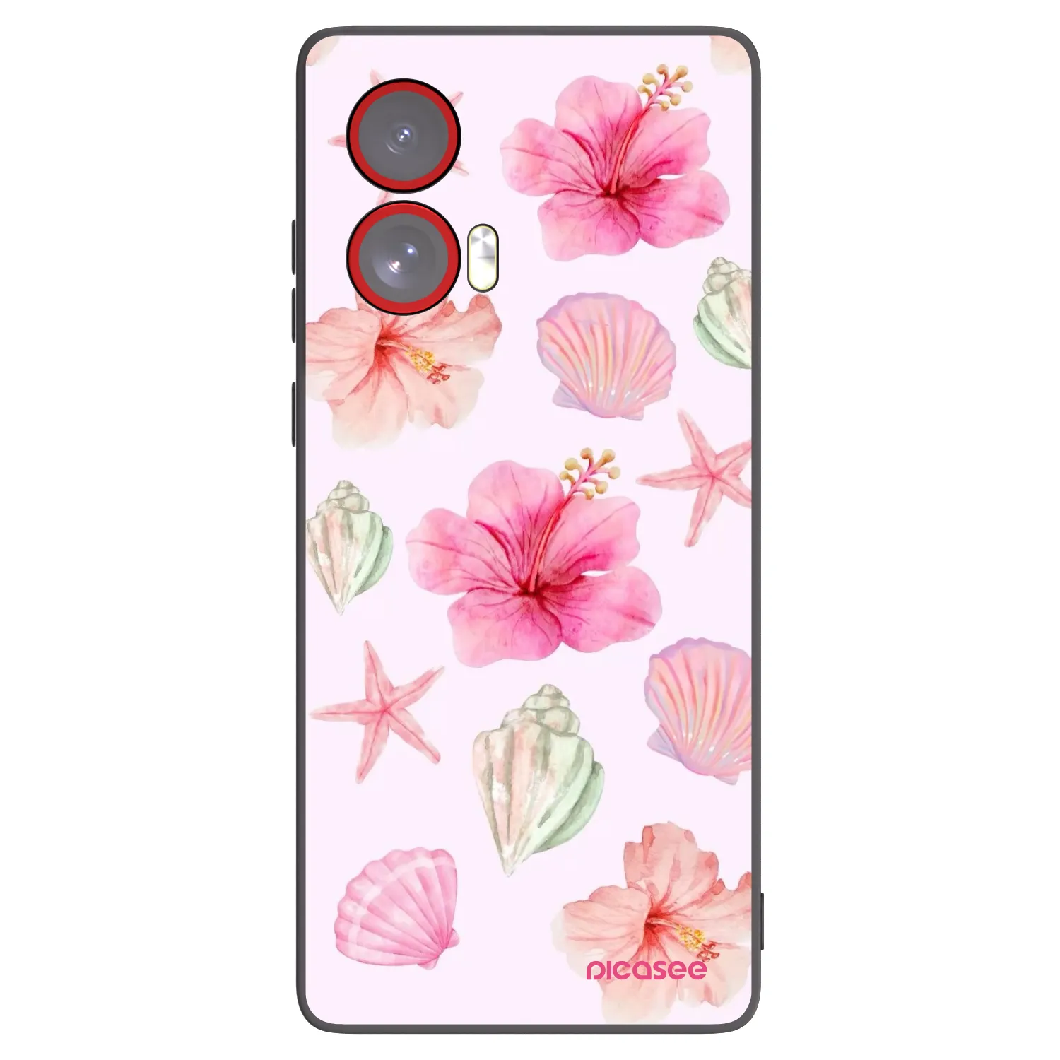 Picasee silikonski črni ovitek za Motorola Edge 50 Fusion - Blush Lagoon