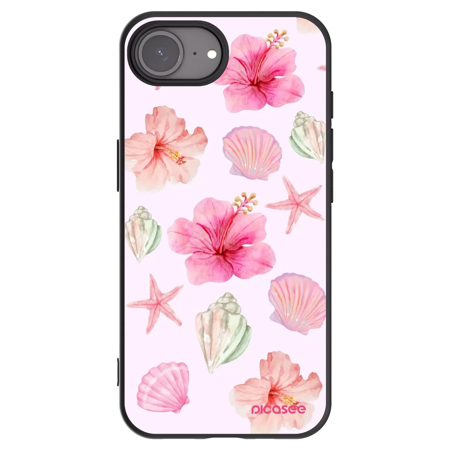 Picasee silikonski črni ovitek za Apple iPhone 17e - Blush Lagoon