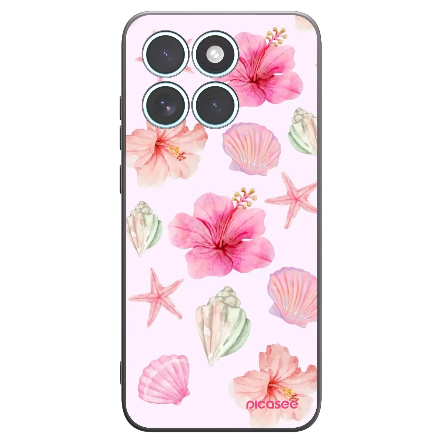 Picasee silikonski črni ovitek za Motorola Edge 70 Fusion - Blush Lagoon