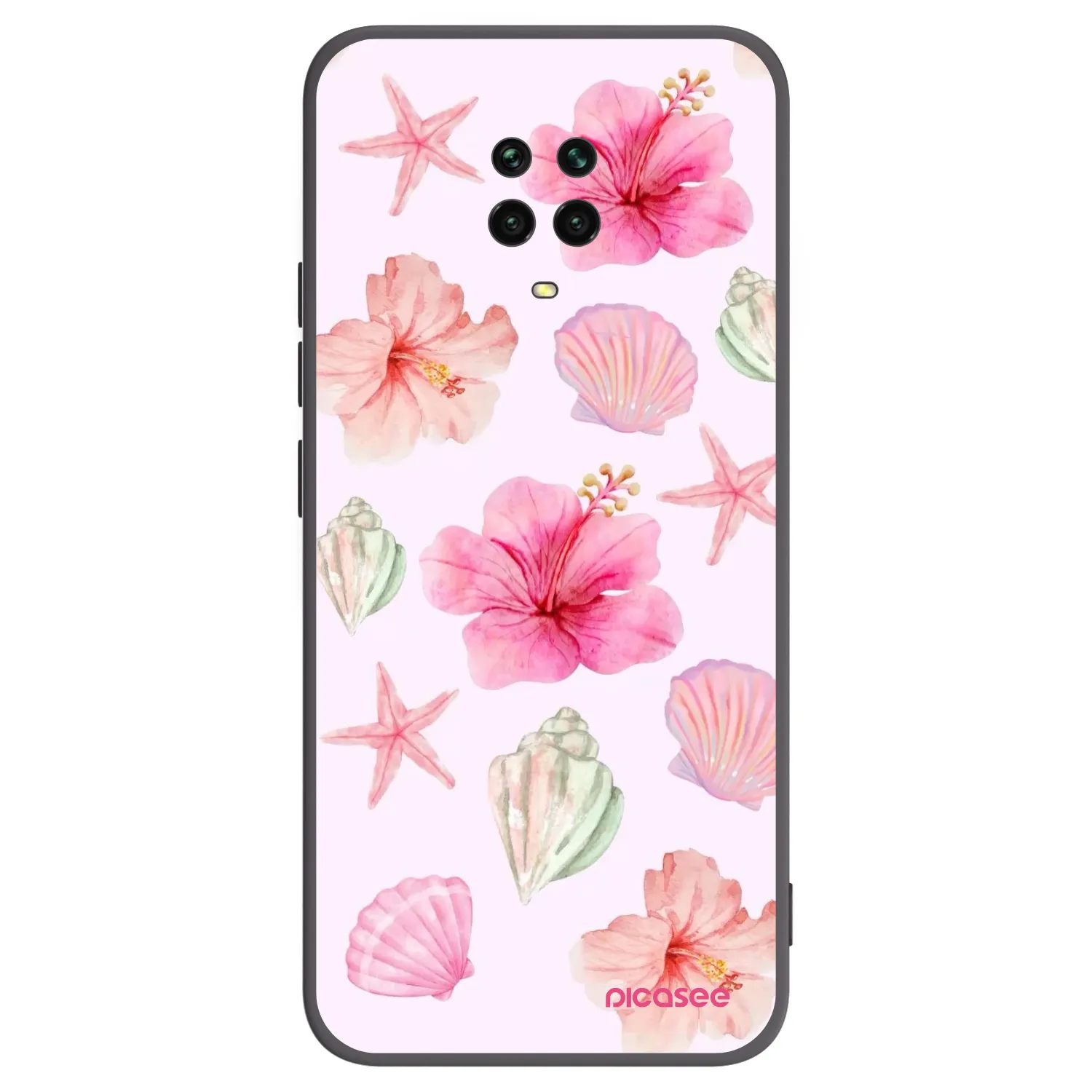 Picasee silikonski črni ovitek za Xiaomi Redmi Note 9 Pro - Blush Lagoon