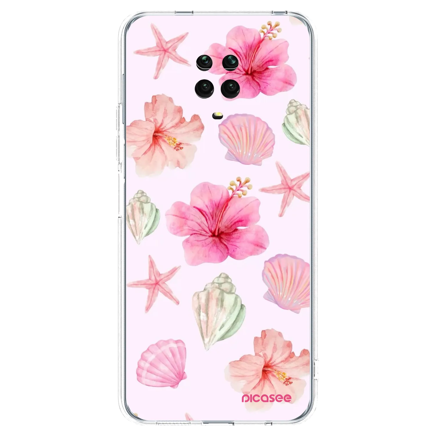 Picasee silikonski prozorni ovitek za Xiaomi Redmi Note 9S - Blush Lagoon