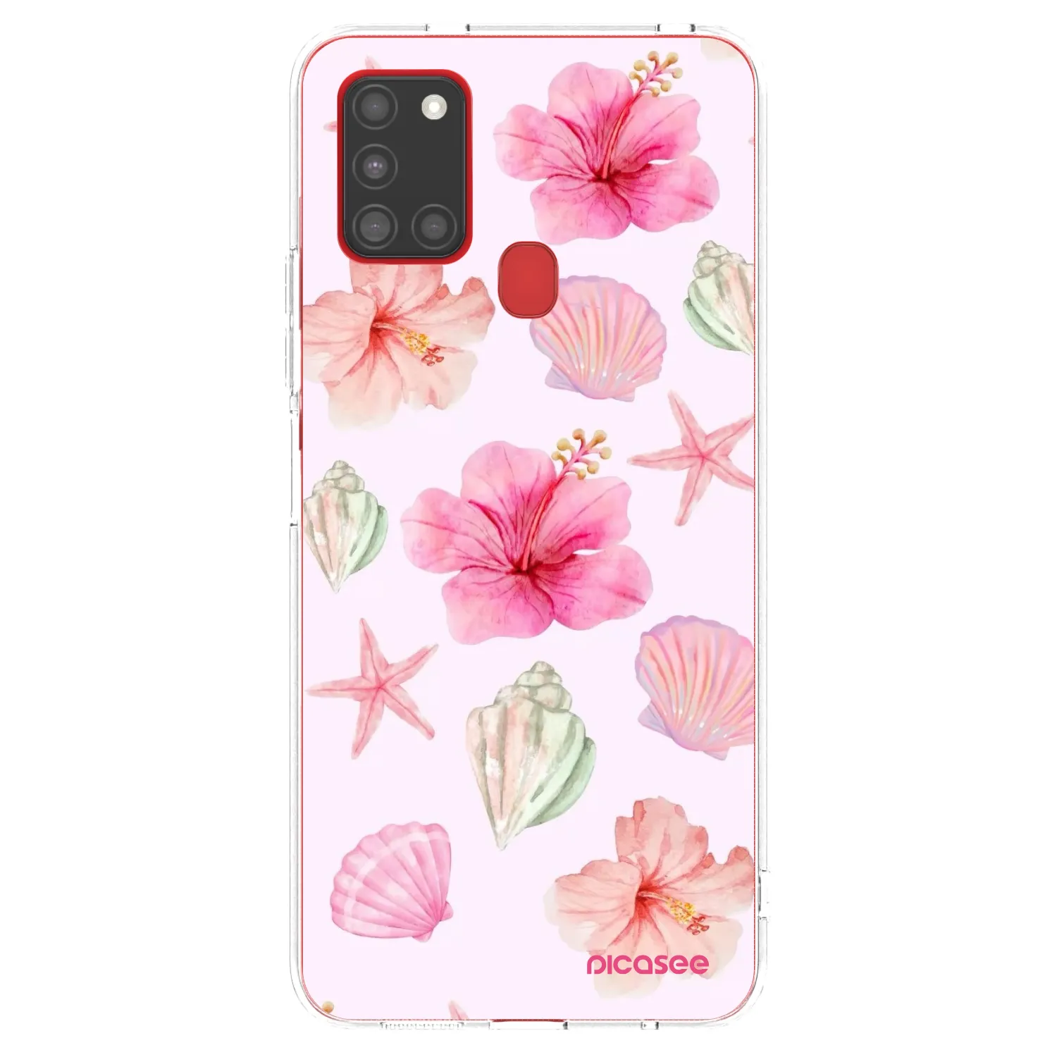 Picasee silikonski prozorni ovitek za Samsung Galaxy A21s - Blush Lagoon