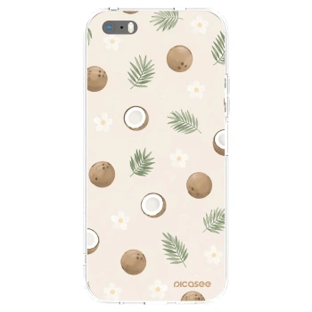 Picasee silikonski prozorni ovitek za Apple iPhone 5/5S/SE - Coconut Breeze