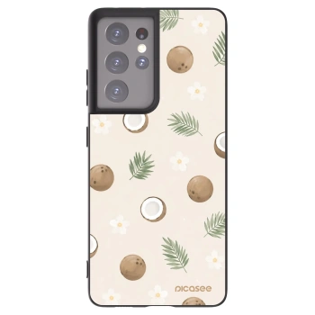Picasee silikonski črni ovitek za Samsung Galaxy S21 Ultra 5G G998B - Coconut Breeze