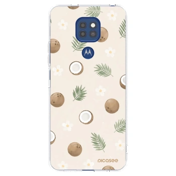 Picasee silikonski prozorni ovitek za Motorola Moto G9 Play - Coconut Breeze