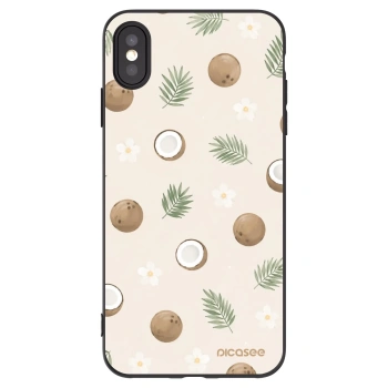 Picasee silikonski črni ovitek za Apple iPhone XS Max - Coconut Breeze