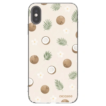 Picasee silikonski prozorni ovitek za Apple iPhone XS Max - Coconut Breeze