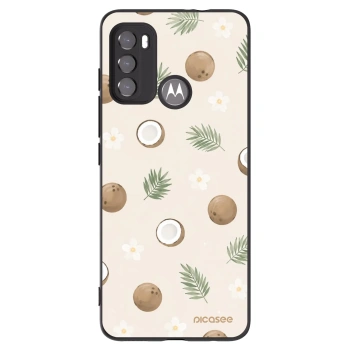 Picasee silikonski črni ovitek za Motorola Moto G60 - Coconut Breeze