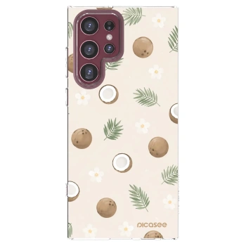 Picasee silikonski prozorni ovitek za Samsung Galaxy S22 Ultra 5G - Coconut Breeze