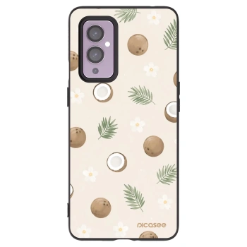 Picasee silikonski črni ovitek za OnePlus 9 - Coconut Breeze