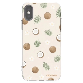 Picasee silikonski prozorni ovitek za Apple iPhone X/XS - Coconut Breeze