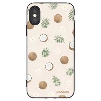 Picasee silikonski črni ovitek za Apple iPhone X/XS - Coconut Breeze