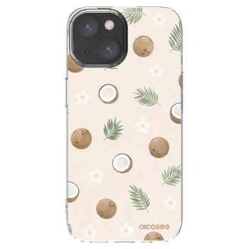 Picasee silikonski prozorni ovitek za Apple iPhone 15 - Coconut Breeze