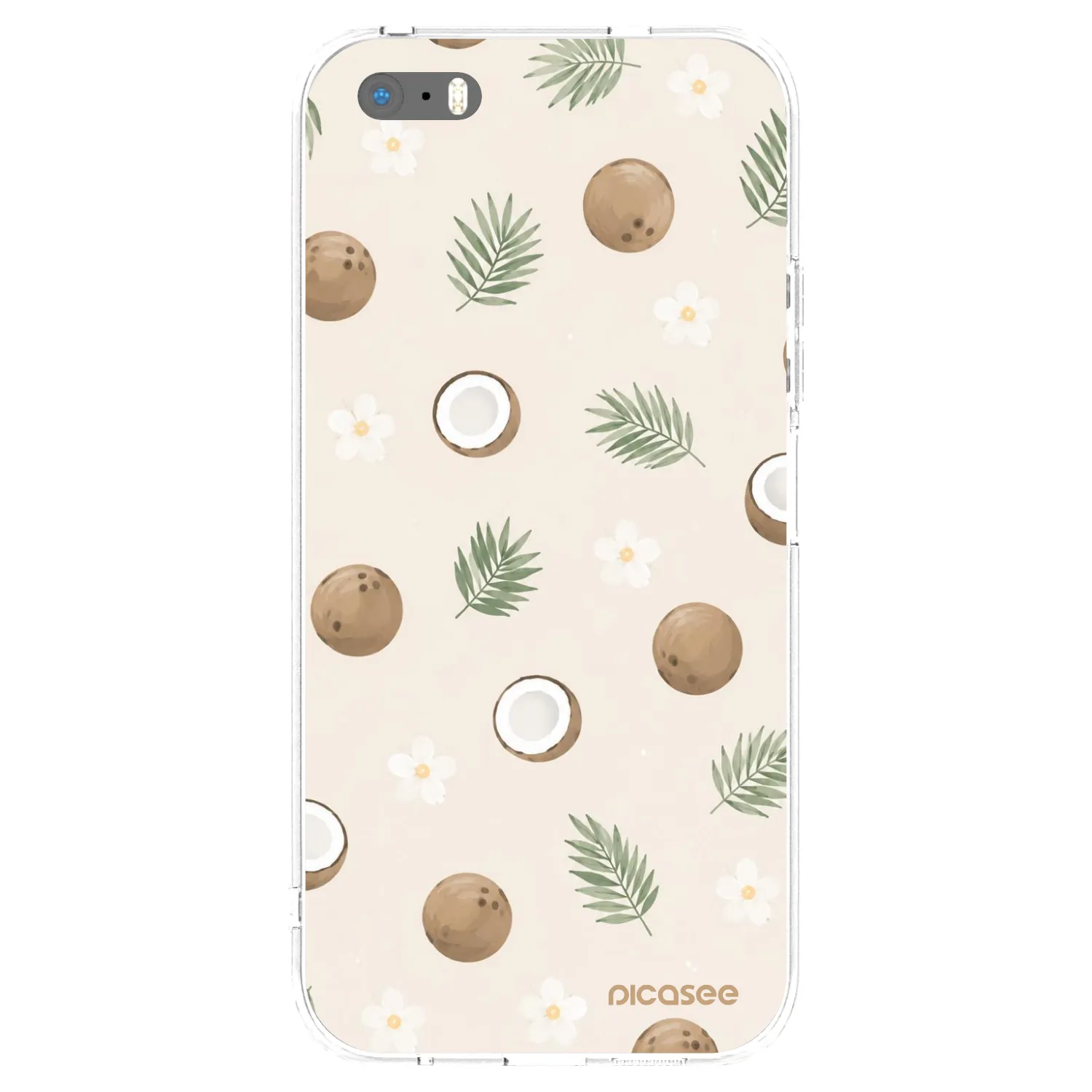 Silikonski prozorni ovitek za Apple iPhone 5/5S/SE - Coconut Breeze