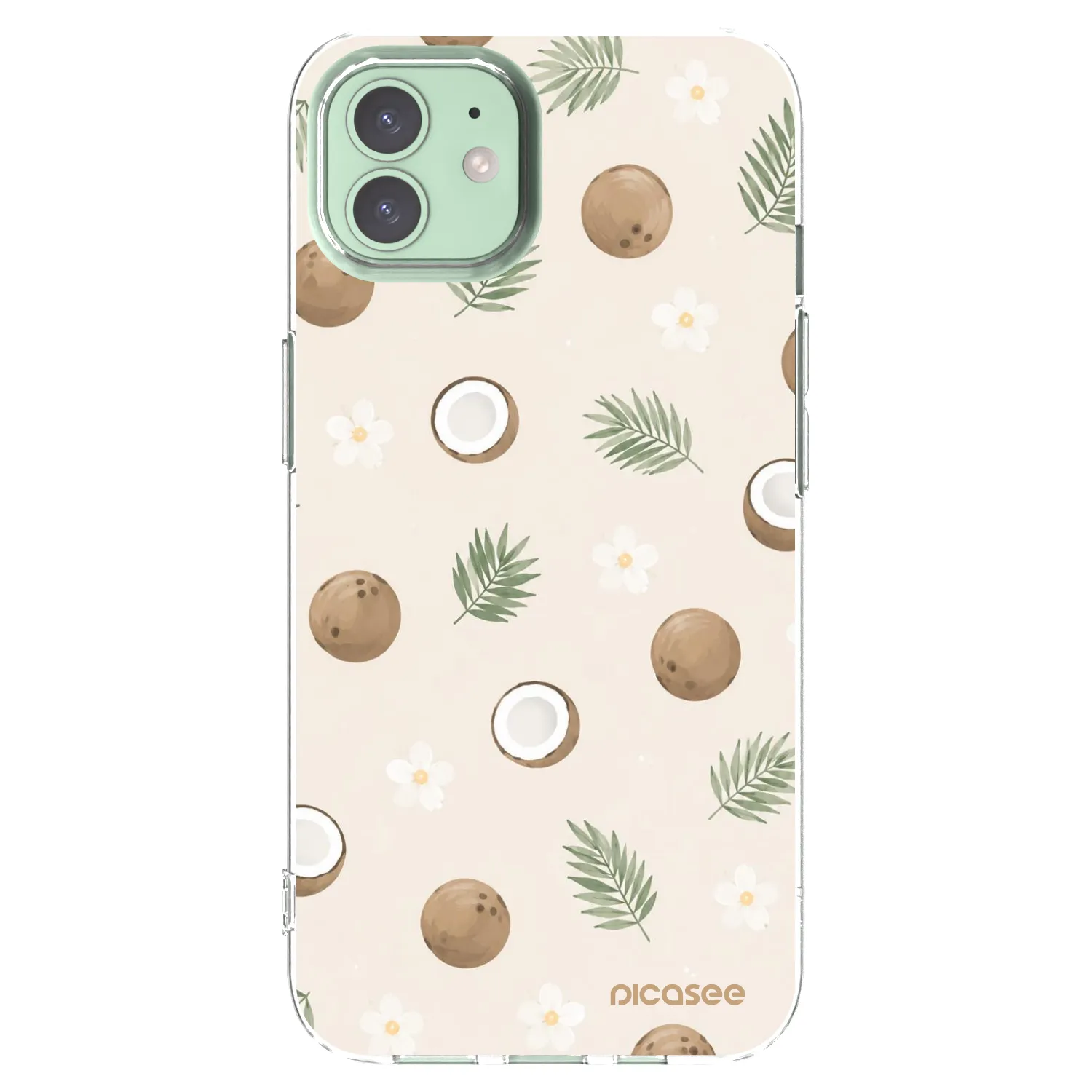 Picasee silikonski prozorni ovitek za Apple iPhone 12 - Coconut Breeze