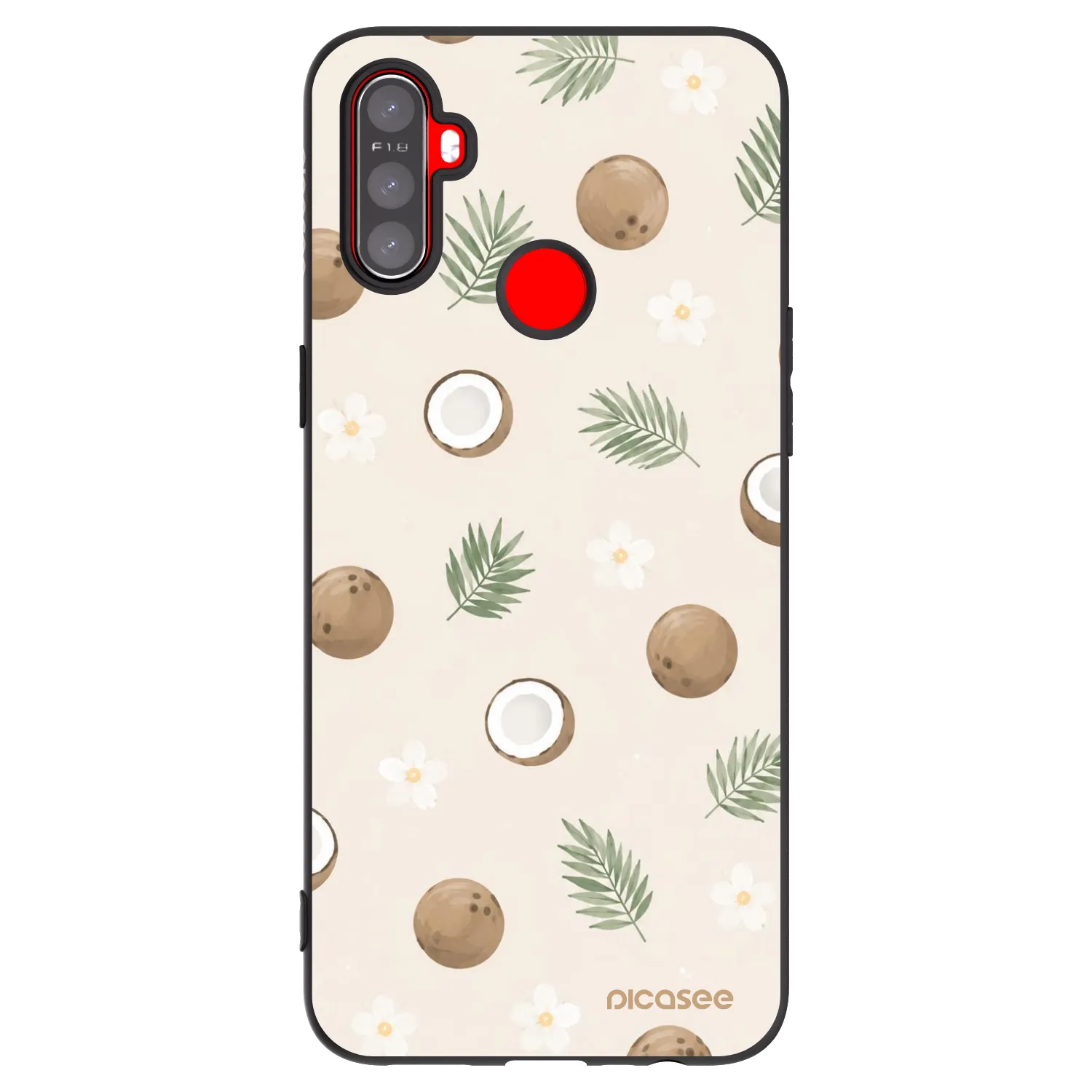 Picasee silikonski črni ovitek za Realme C3 - Coconut Breeze