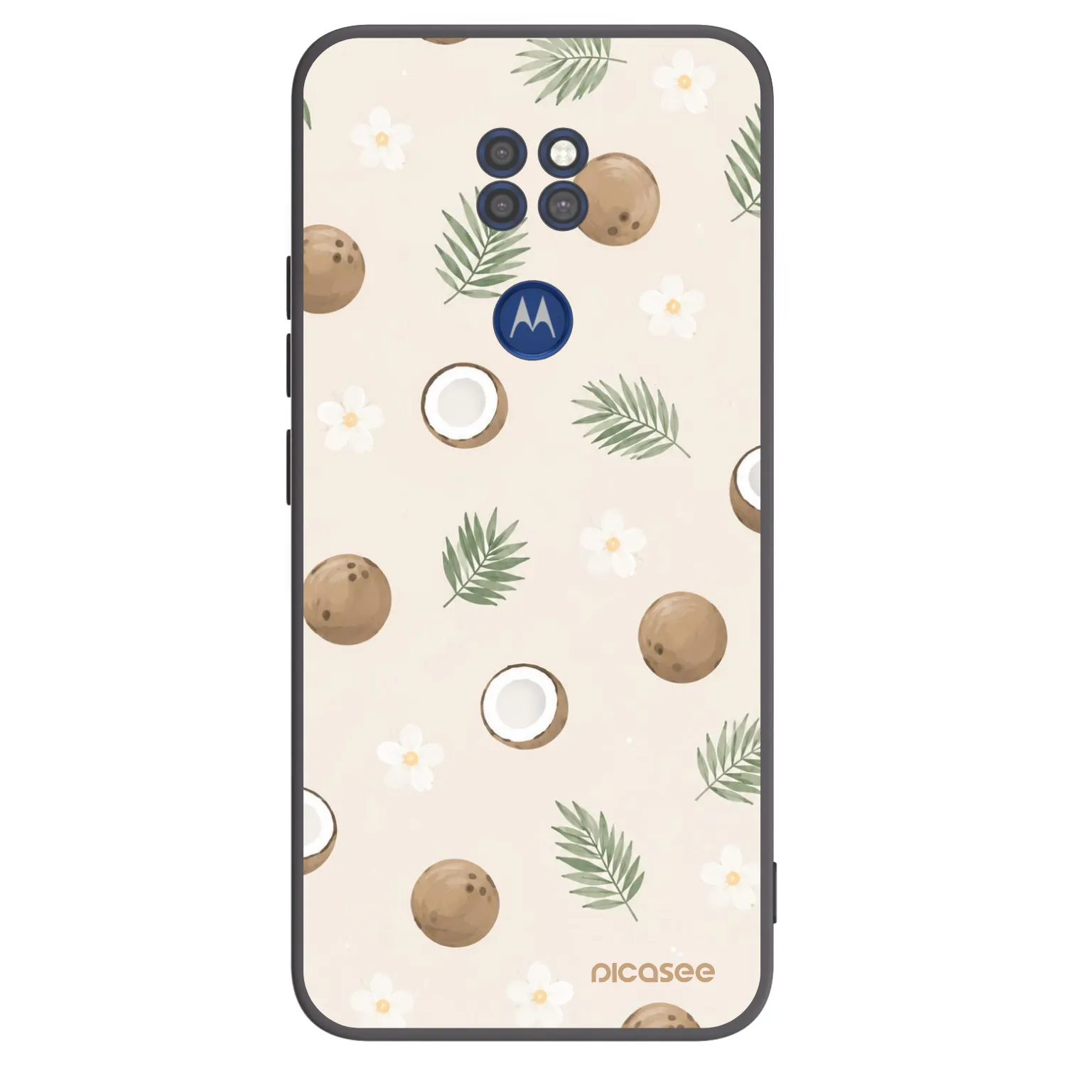 Picasee silikonski črni ovitek za Motorola Moto G9 Play - Coconut Breeze