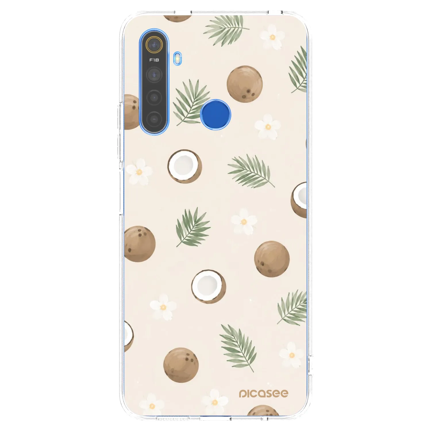 Picasee silikonski prozorni ovitek za Realme 5 - Coconut Breeze