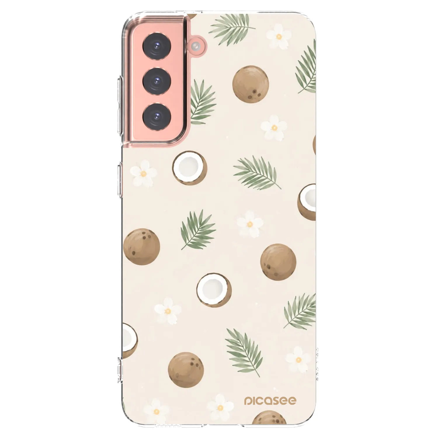 Picasee silikonski prozorni ovitek za Samsung Galaxy S21 5G G991B - Coconut Breeze