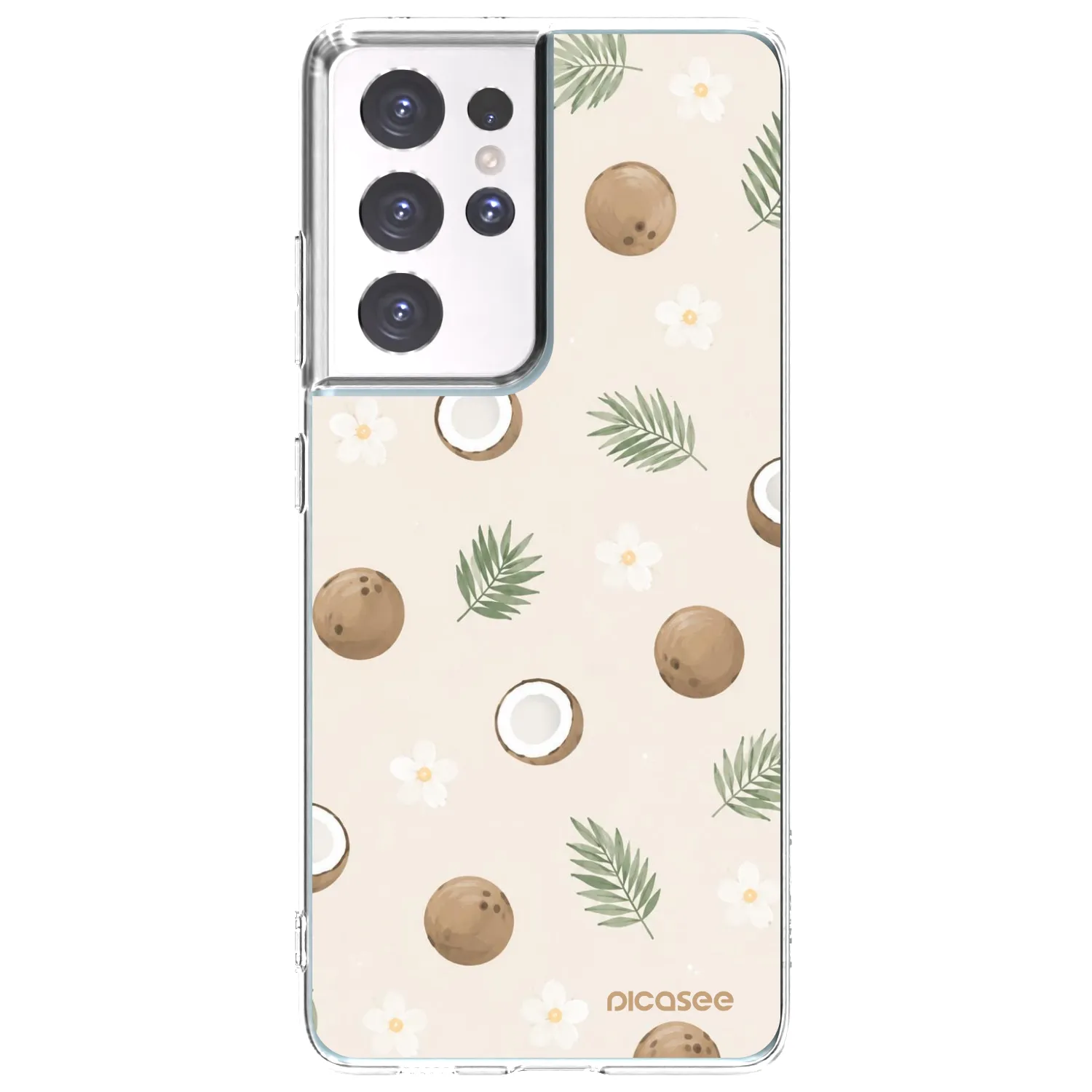 Picasee silikonski prozorni ovitek za Samsung Galaxy S21 Ultra 5G G998B - Coconut Breeze