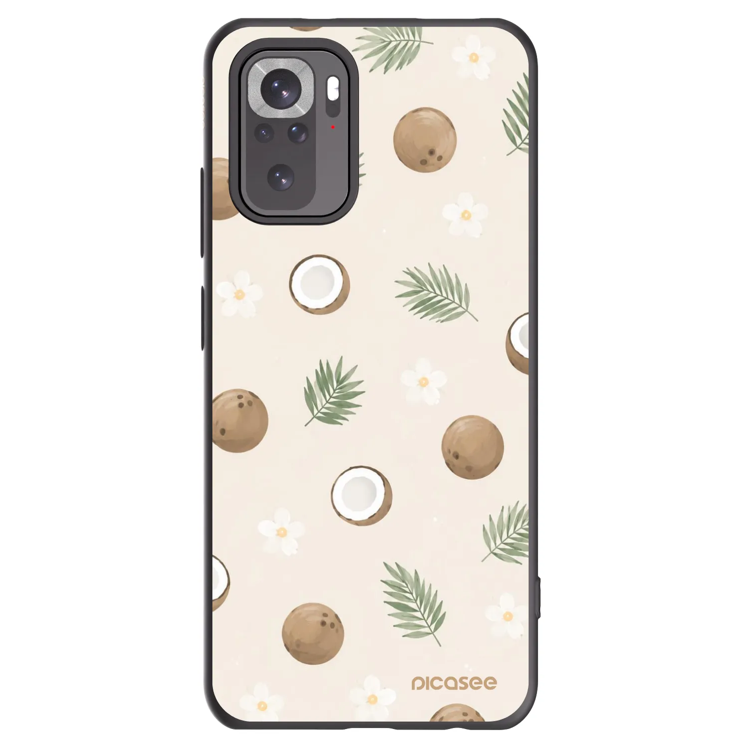 Picasee silikonski črni ovitek za Xiaomi Redmi Note 10 - Coconut Breeze