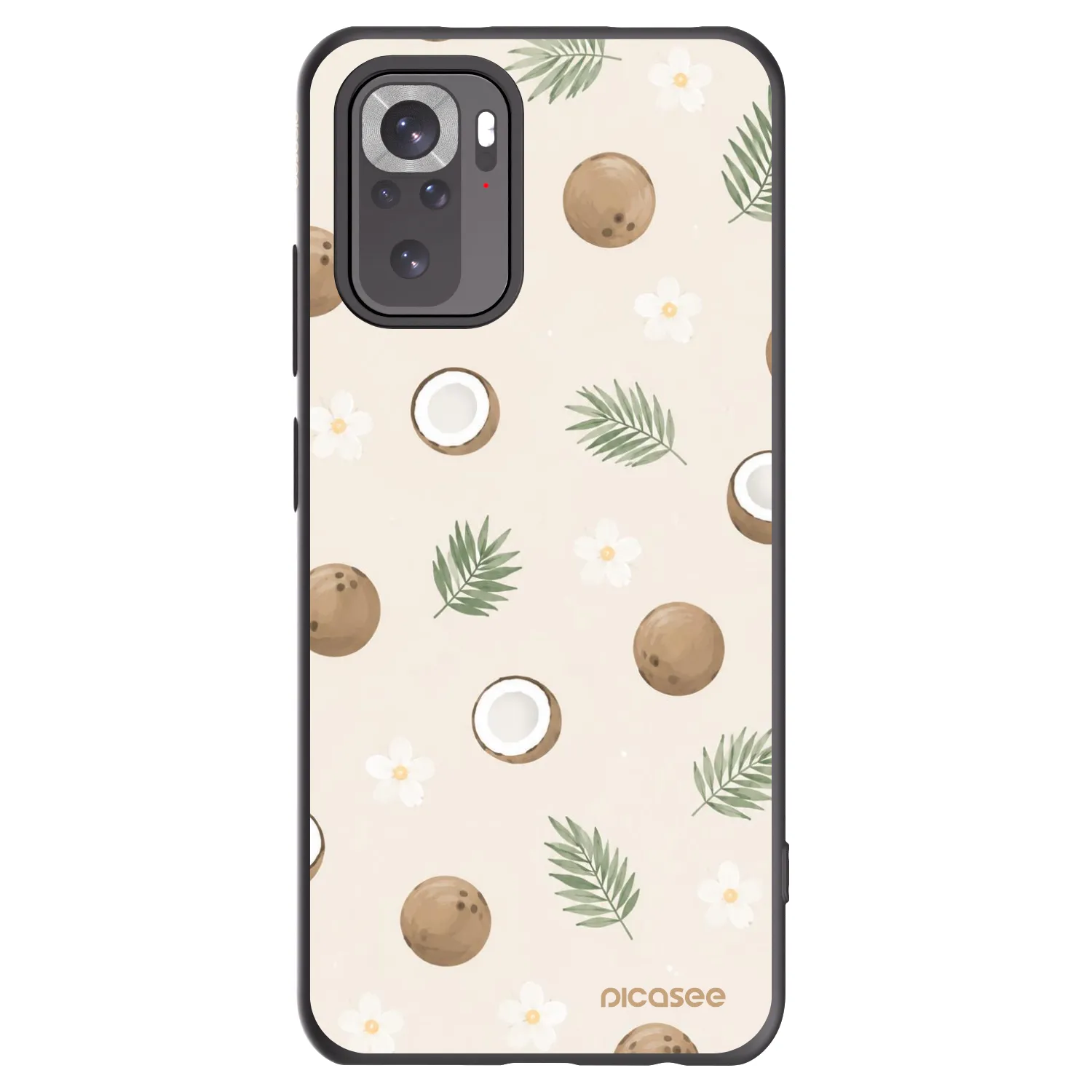 Picasee silikonski črni ovitek za Xiaomi Redmi Note 10S - Coconut Breeze