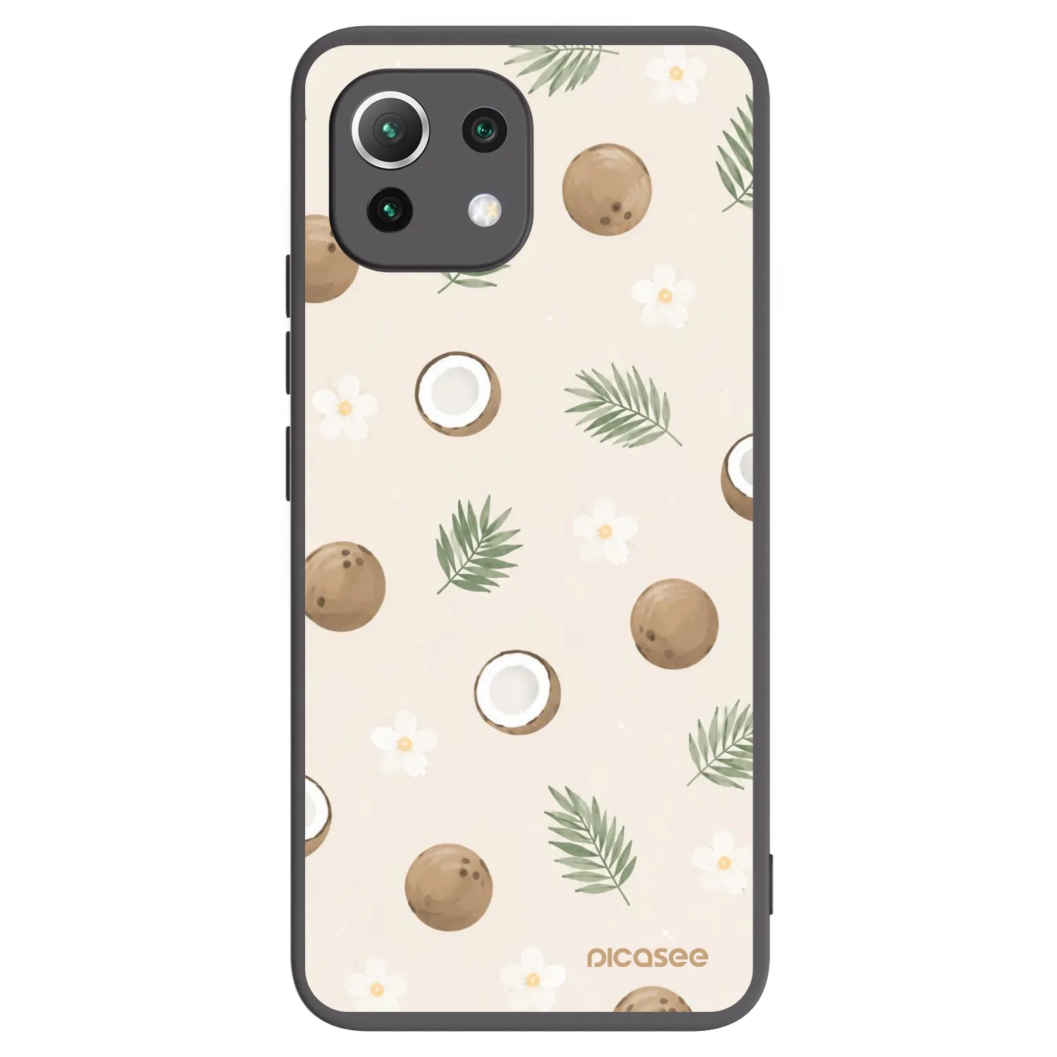 Picasee silikonski črni ovitek za Xiaomi Mi 11 Lite - Coconut Breeze