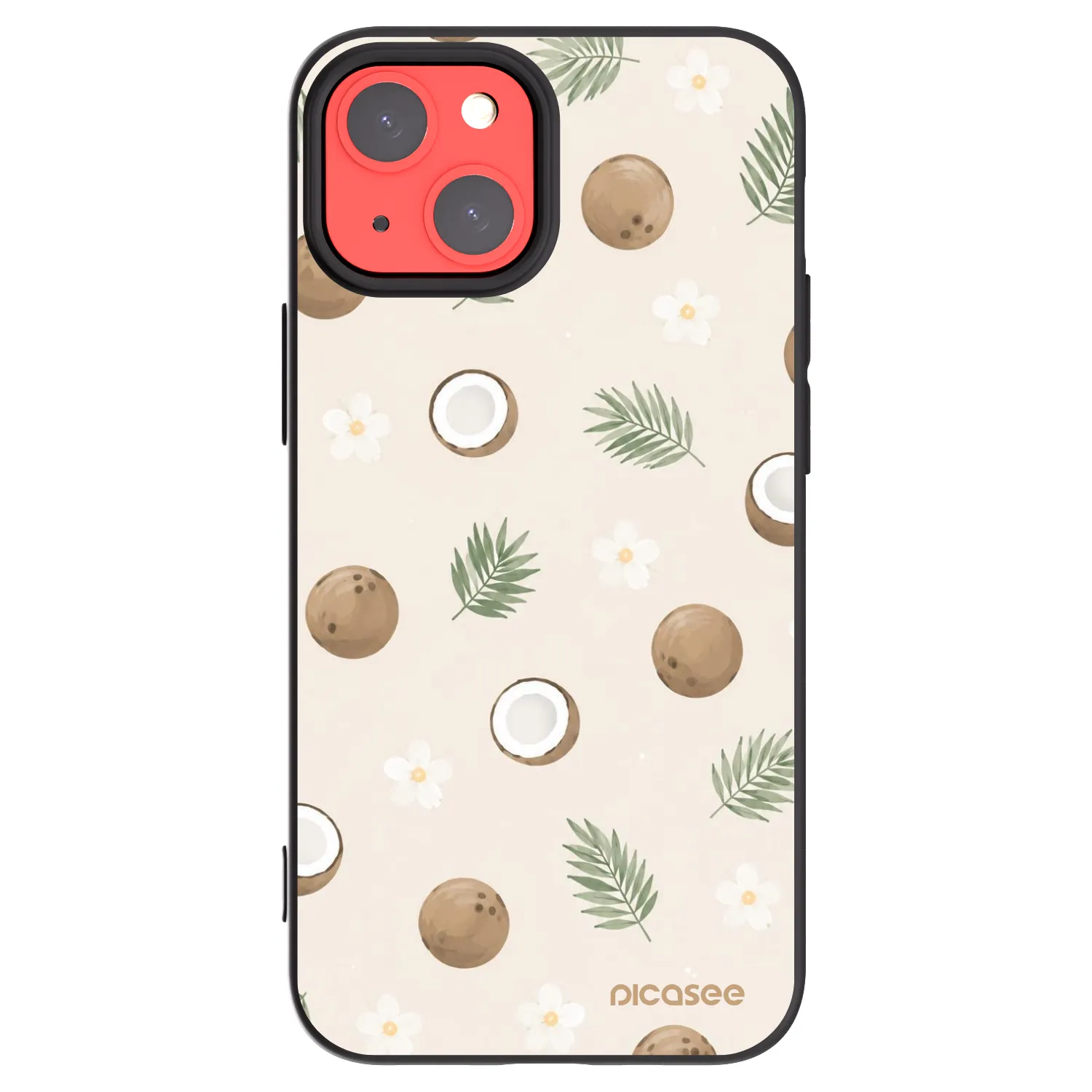 Picasee silikonski črni ovitek za Apple iPhone 13 mini - Coconut Breeze