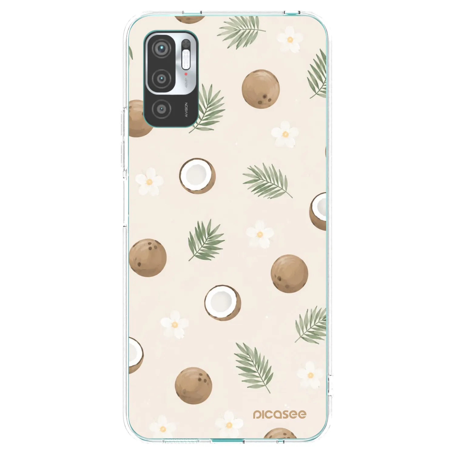 Picasee silikonski prozorni ovitek za Xiaomi Redmi Note 10 5G - Coconut Breeze