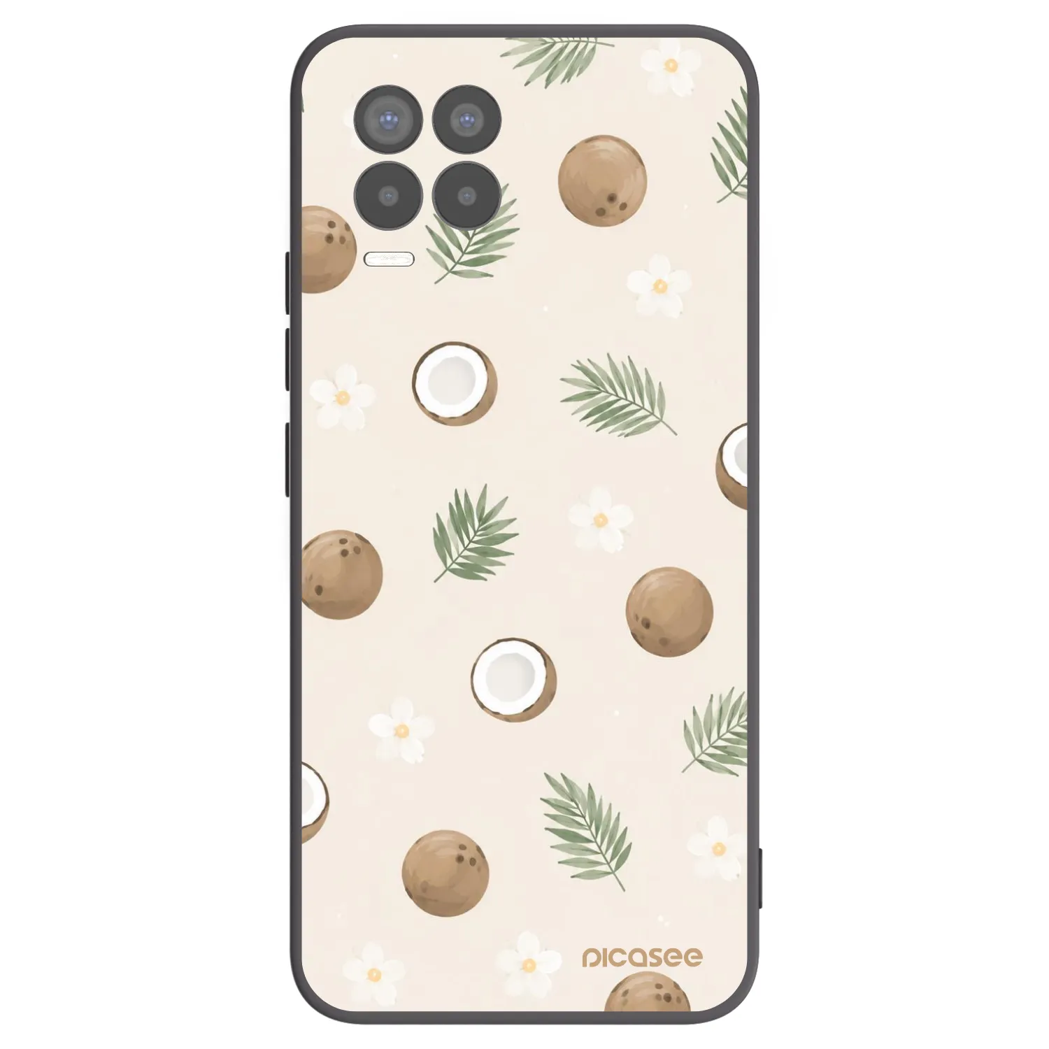 Picasee silikonski črni ovitek za Realme 8 Pro - Coconut Breeze