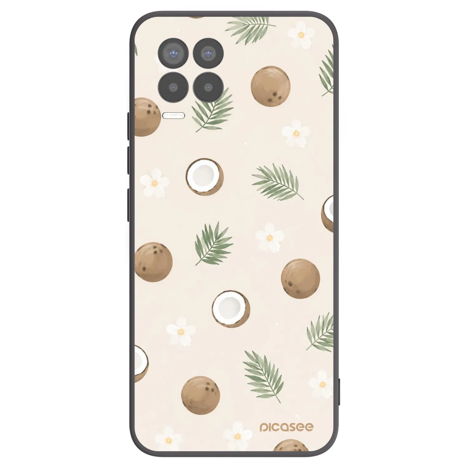 Picasee silikonski črni ovitek za Realme 8 4G - Coconut Breeze