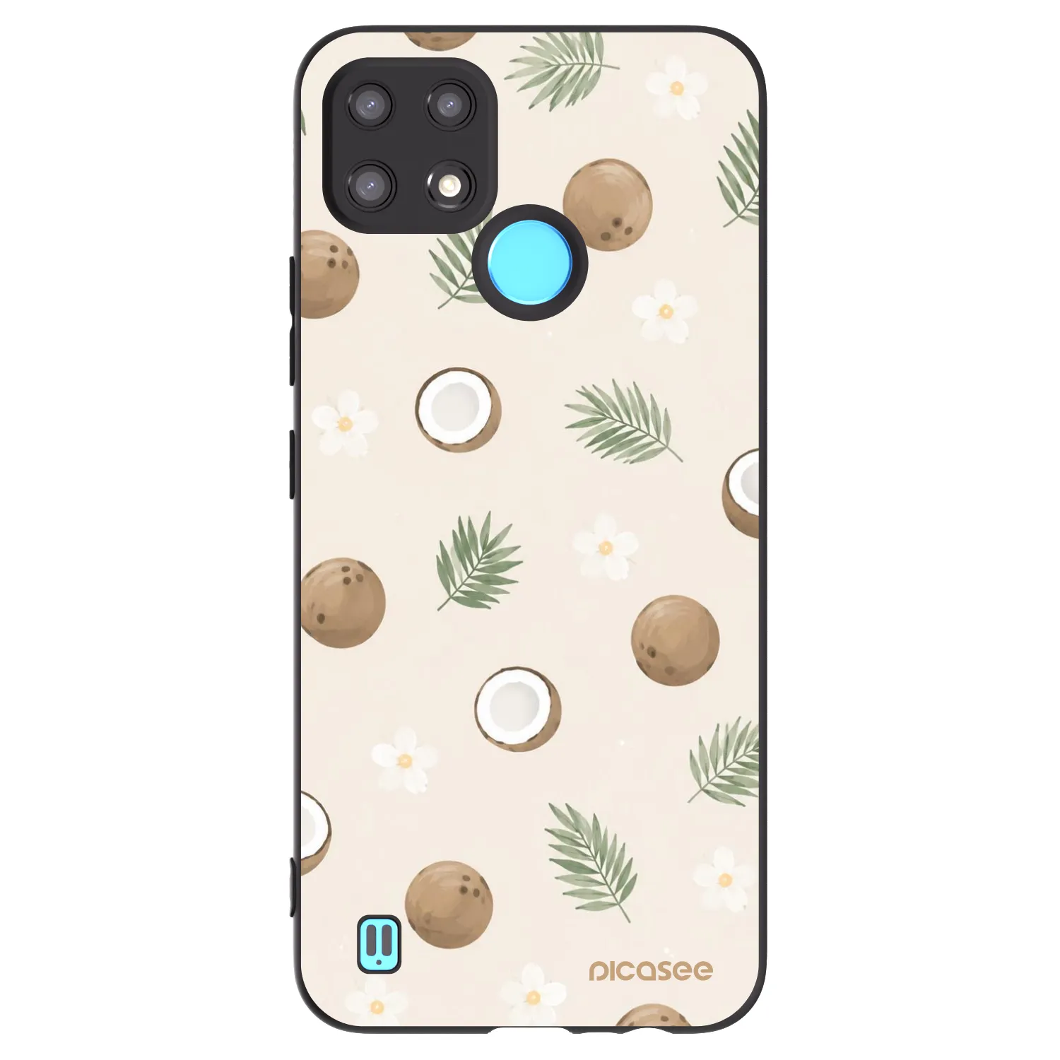 Picasee silikonski črni ovitek za Realme C21 - Coconut Breeze