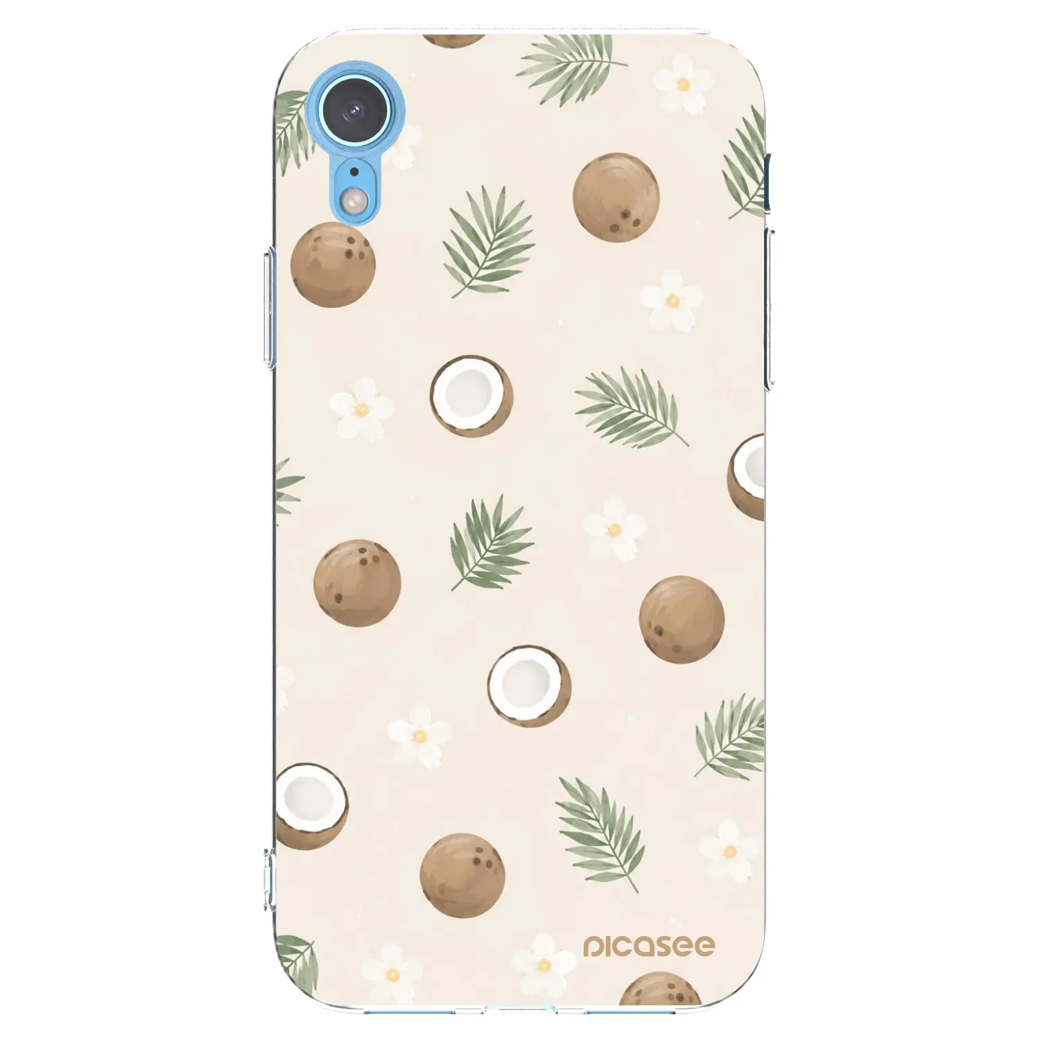 Picasee silikonski prozorni ovitek za Apple iPhone XR - Coconut Breeze