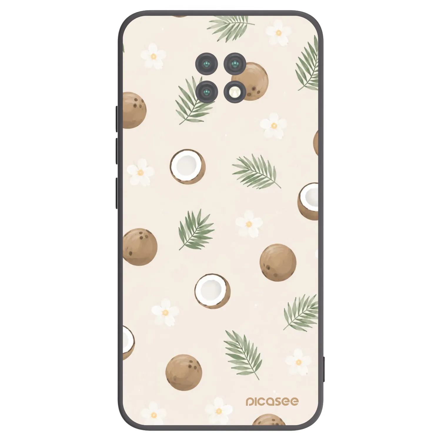 Picasee silikonski črni ovitek za Xiaomi Redmi Note 9T - Coconut Breeze