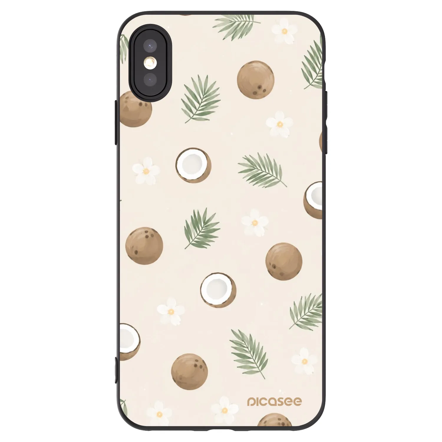 Picasee silikonski črni ovitek za Apple iPhone XS Max - Coconut Breeze