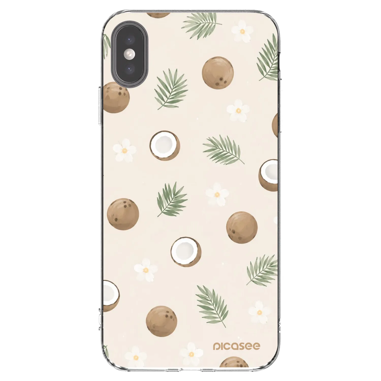 Picasee silikonski prozorni ovitek za Apple iPhone XS Max - Coconut Breeze