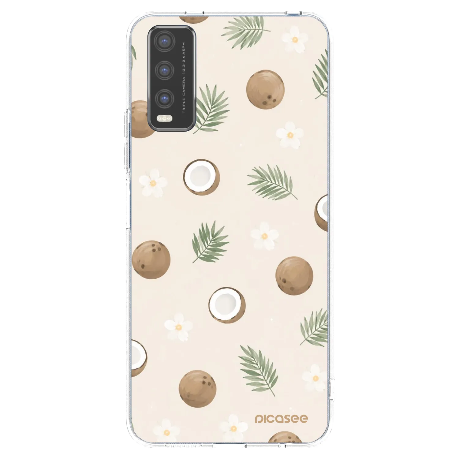 Picasee silikonski prozorni ovitek za Vivo Y20s - Coconut Breeze
