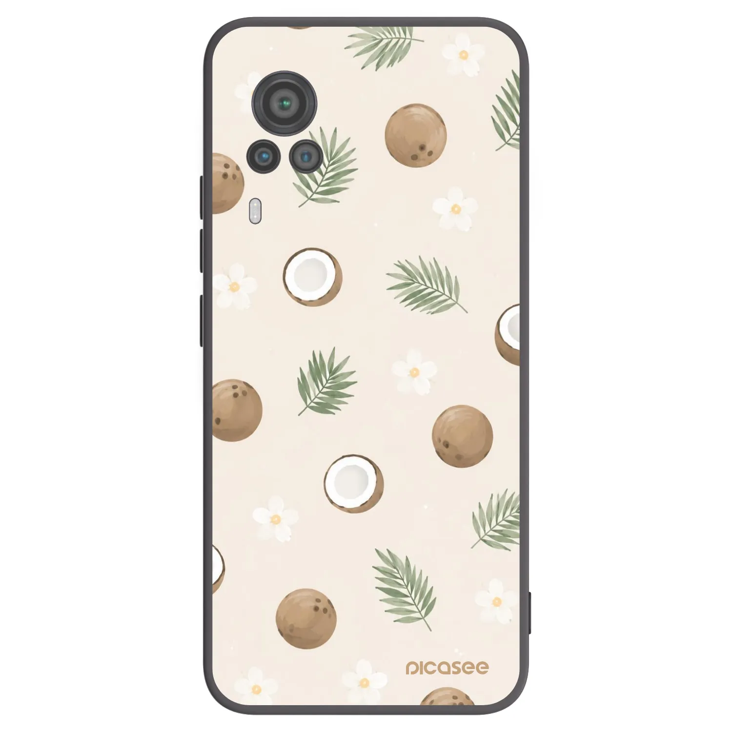 Picasee silikonski črni ovitek za Vivo X60 Pro 5G - Coconut Breeze