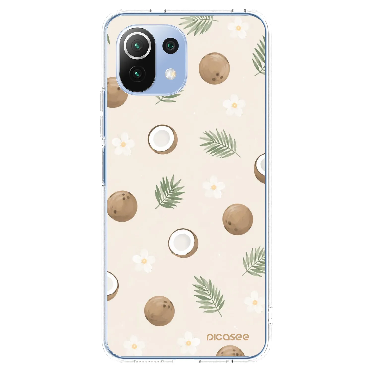 Picasee silikonski prozorni ovitek za Xiaomi 11 Lite 5G NE - Coconut Breeze
