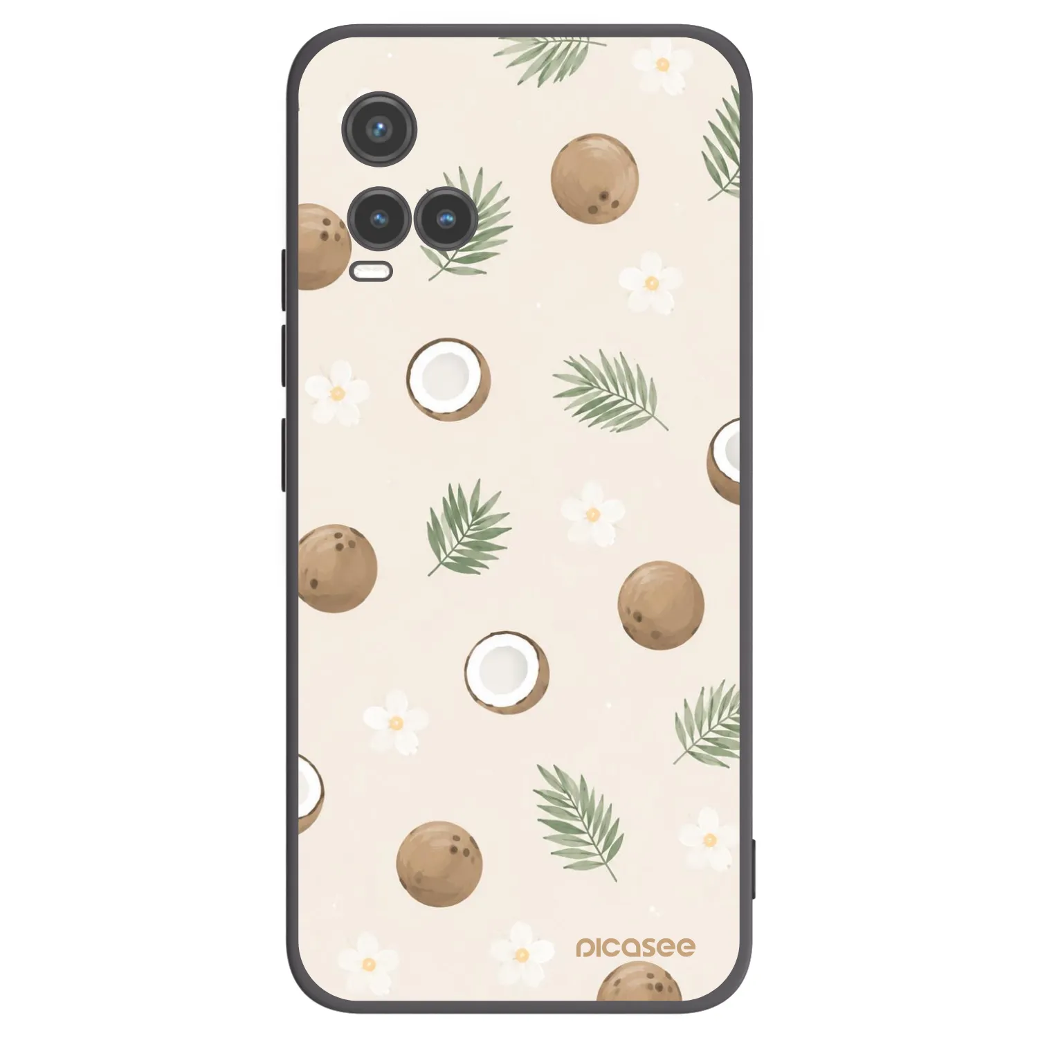 Picasee silikonski črni ovitek za Vivo Y33s - Coconut Breeze
