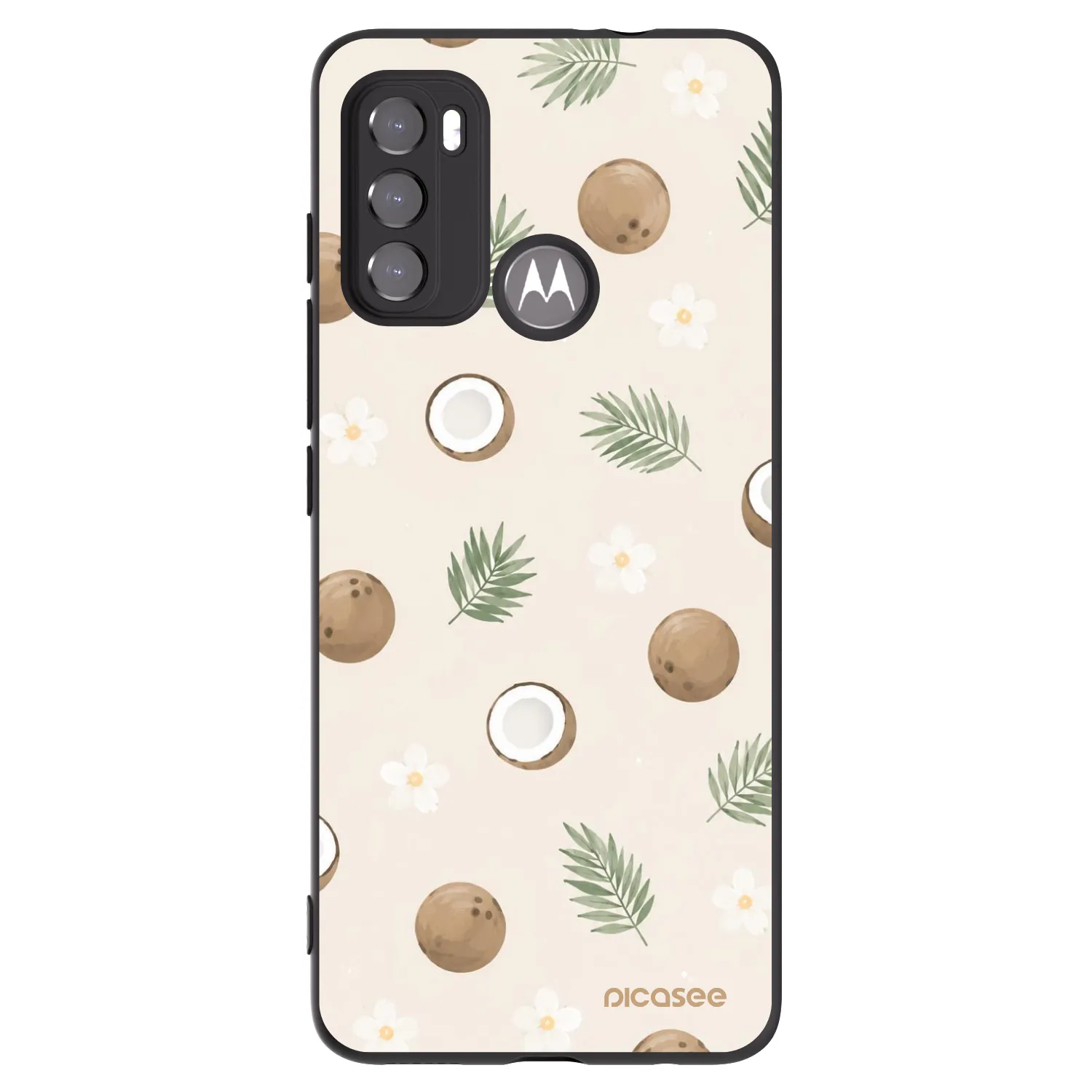 Picasee silikonski črni ovitek za Motorola Moto G60 - Coconut Breeze