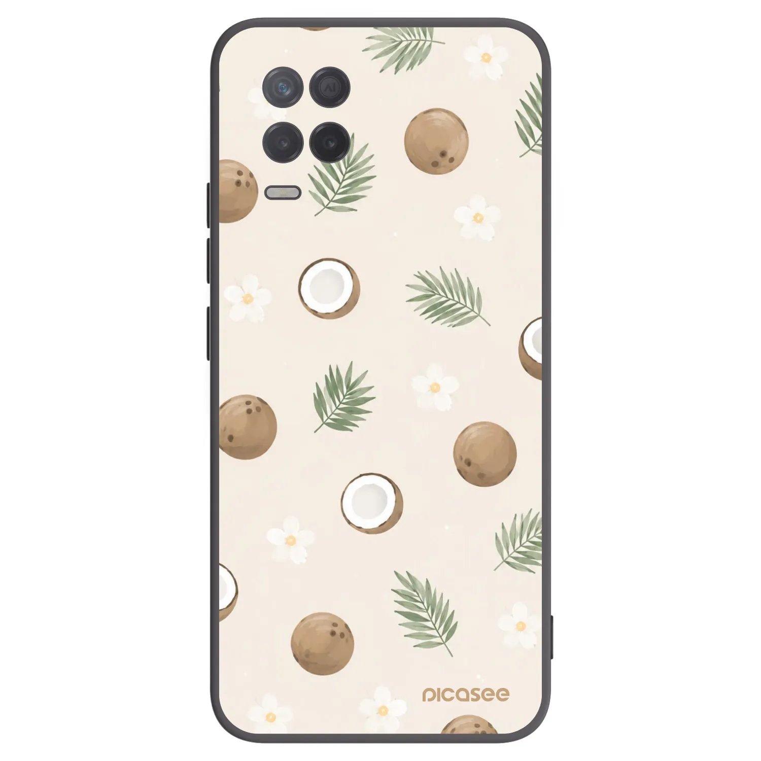 Picasee silikonski črni ovitek za Realme 8 5G - Coconut Breeze