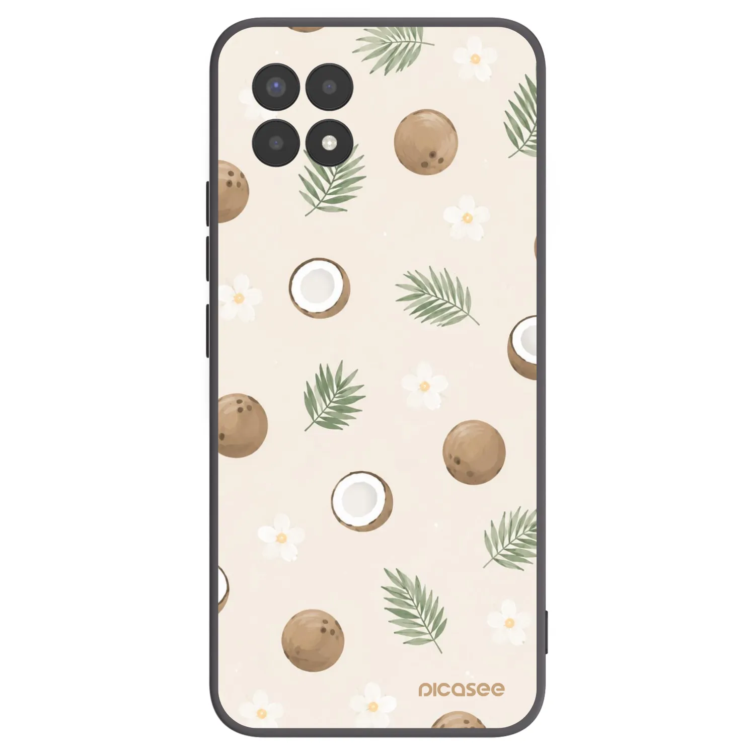 Picasee silikonski črni ovitek za Realme 8i - Coconut Breeze
