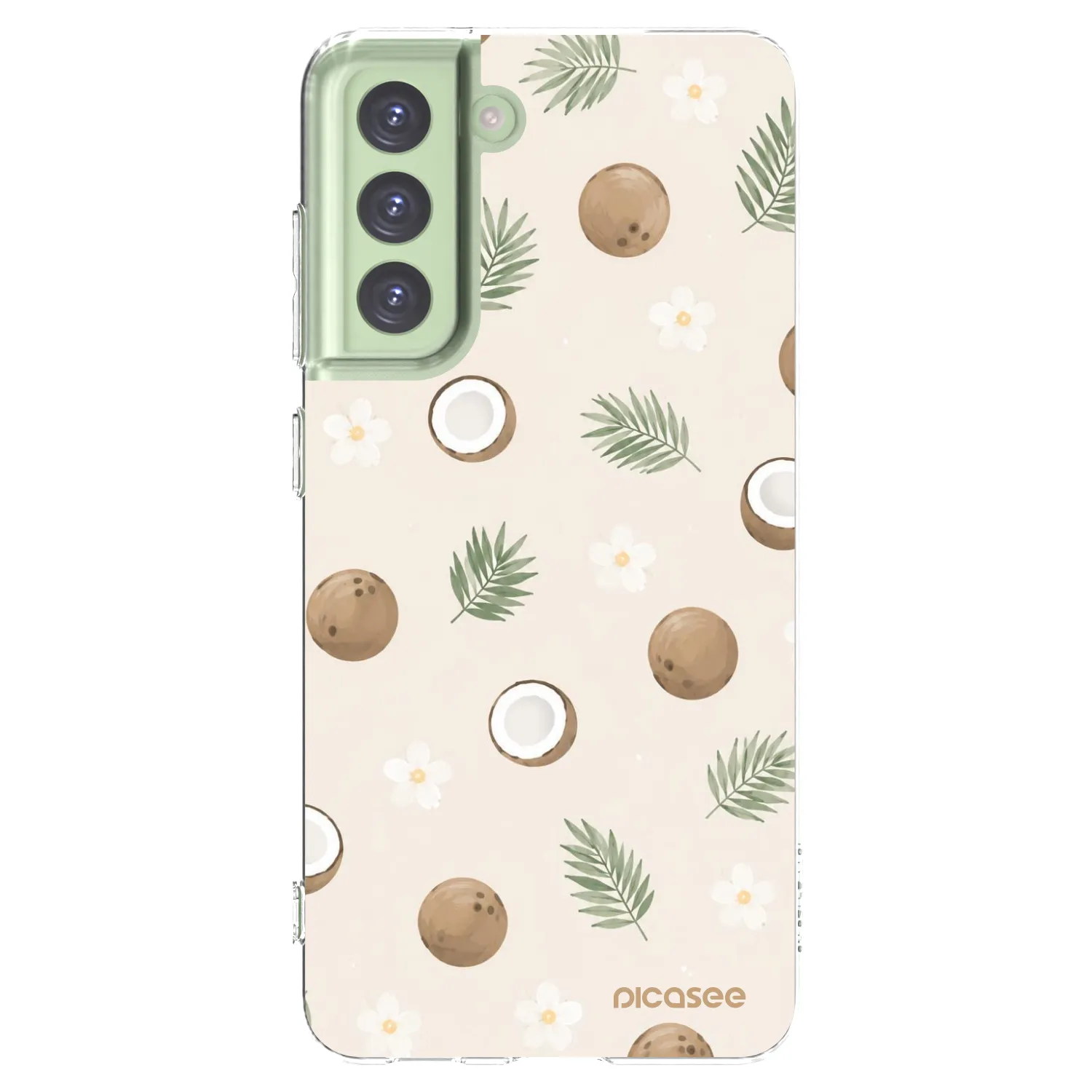 Picasee silikonski prozorni ovitek za Samsung Galaxy S21 FE 5G - Coconut Breeze